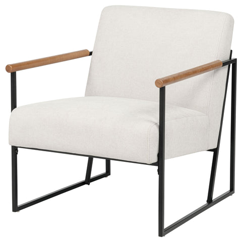 Adina Fabric Upholstered Metal Frame Accent Chair Ivory