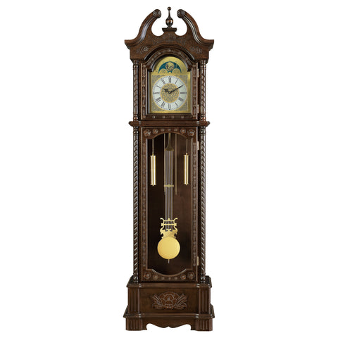 Bidwell Grandfather Clock with Adjustable Chime Golden BrownGolden Brown