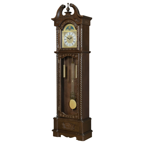 Bidwell Grandfather Clock with Adjustable Chime Golden BrownGolden Brown