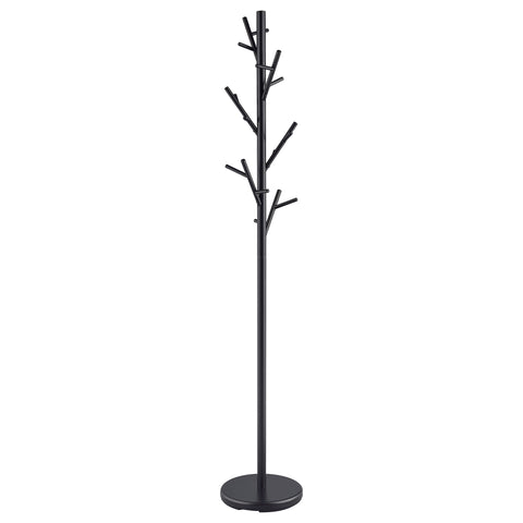Gwynn 18 Hook Freestanding Metal Coat Rack Hat Hanger BlackBlack