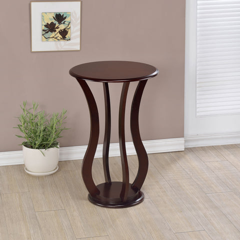 Colella Round Wood Top Accent Side Table CherryCherry