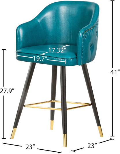 Romaine Blue Faux Leather Counter/Bar Stool C