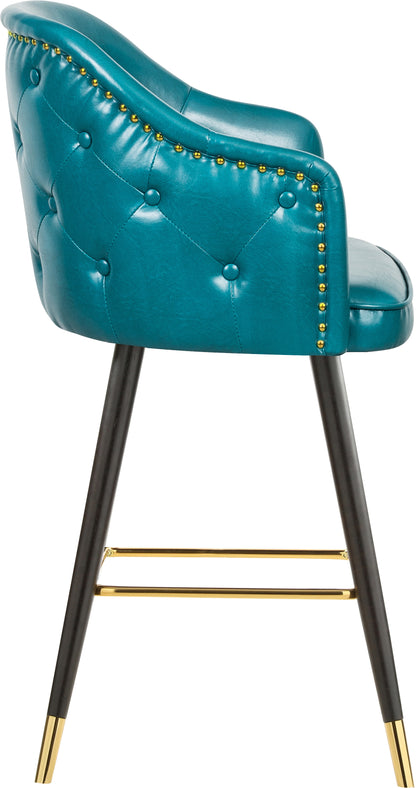 Romaine Blue Faux Leather Counter/Bar Stool C