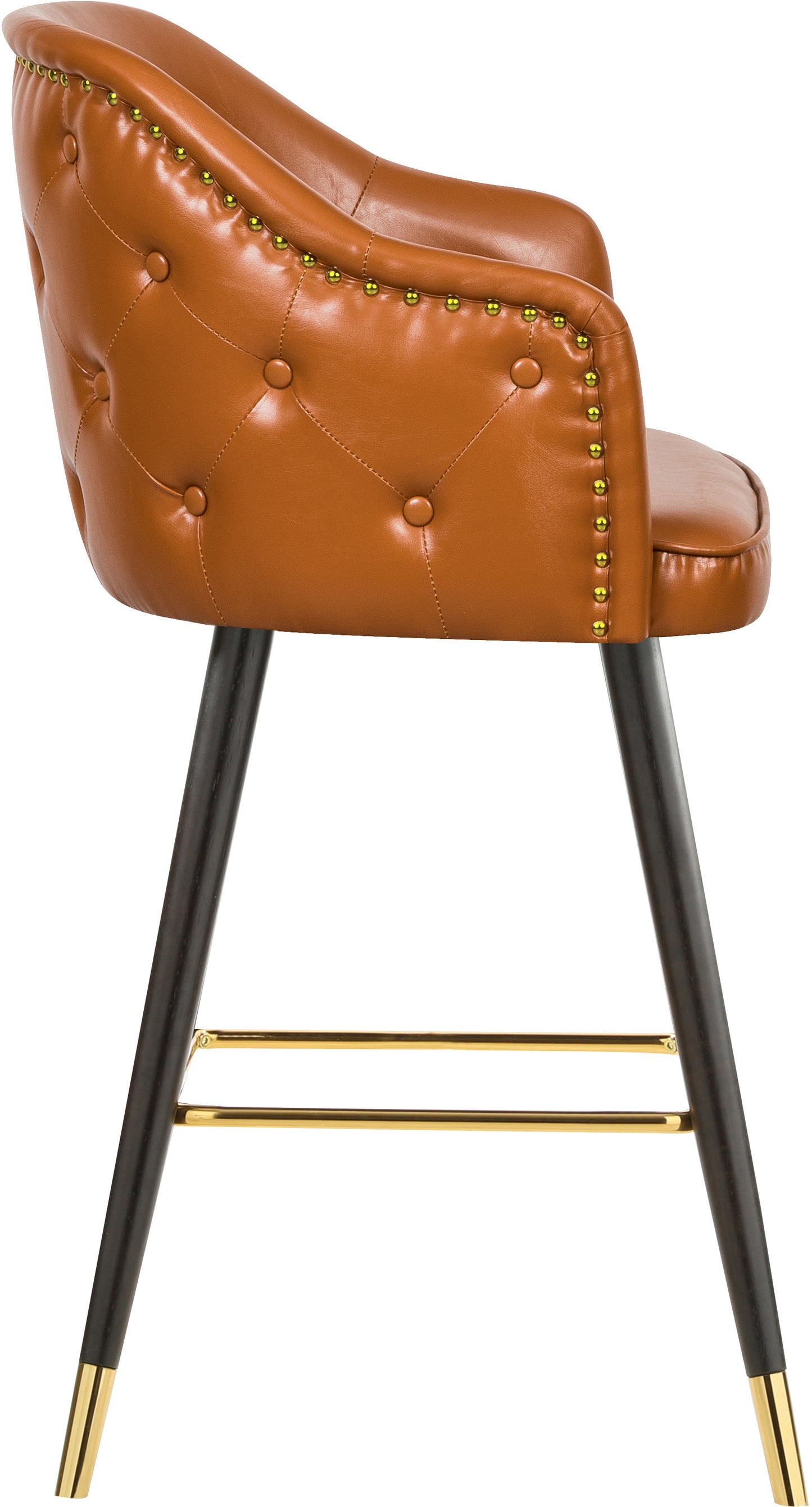 romaine cognac faux leather counter/bar stool c