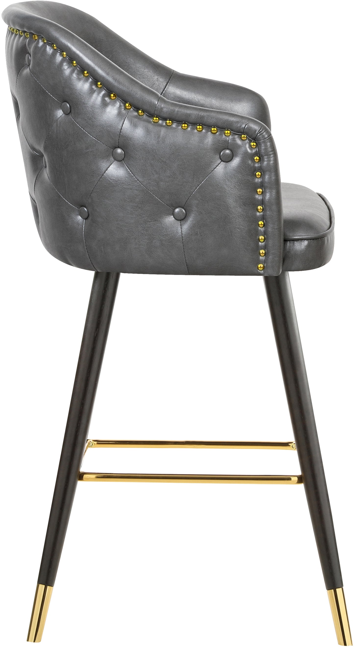 romaine grey faux leather counter/bar stool c