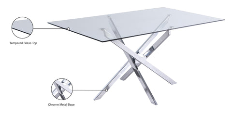 Rylan Chrome Dining Table
