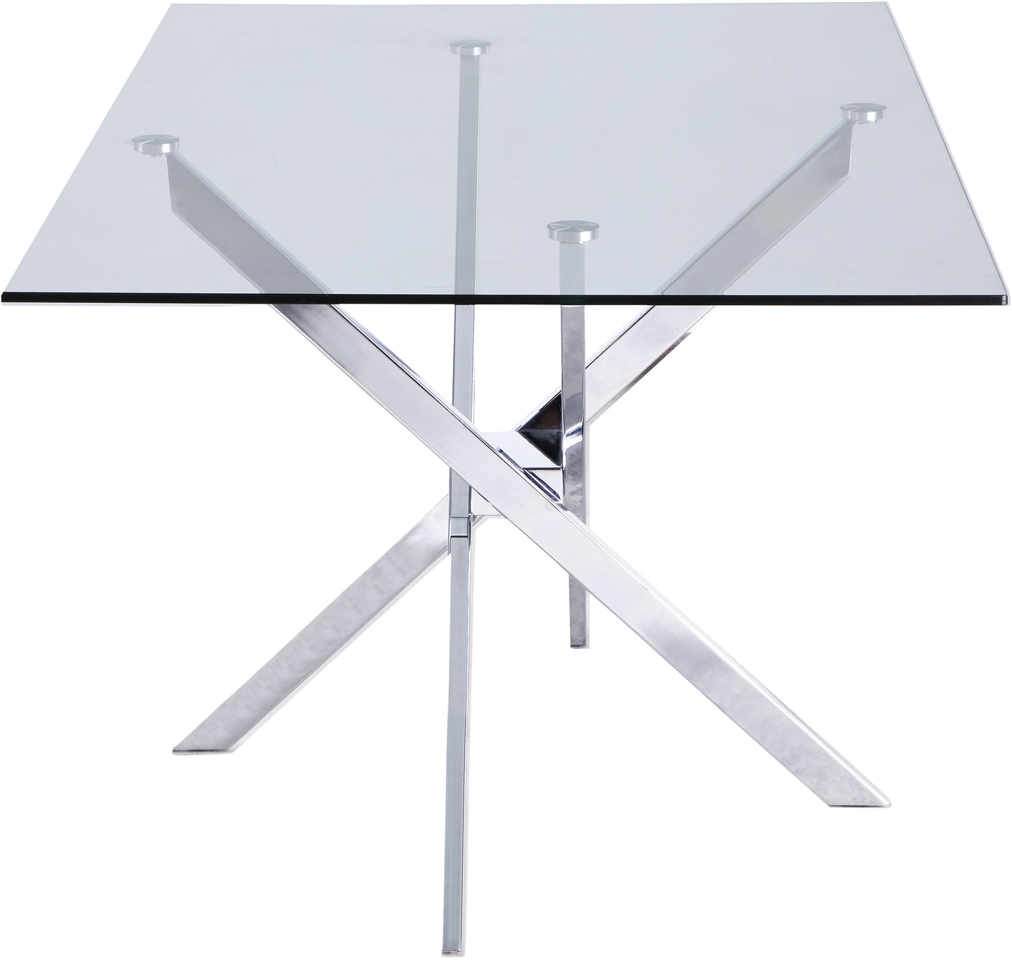 rylan chrome dining table