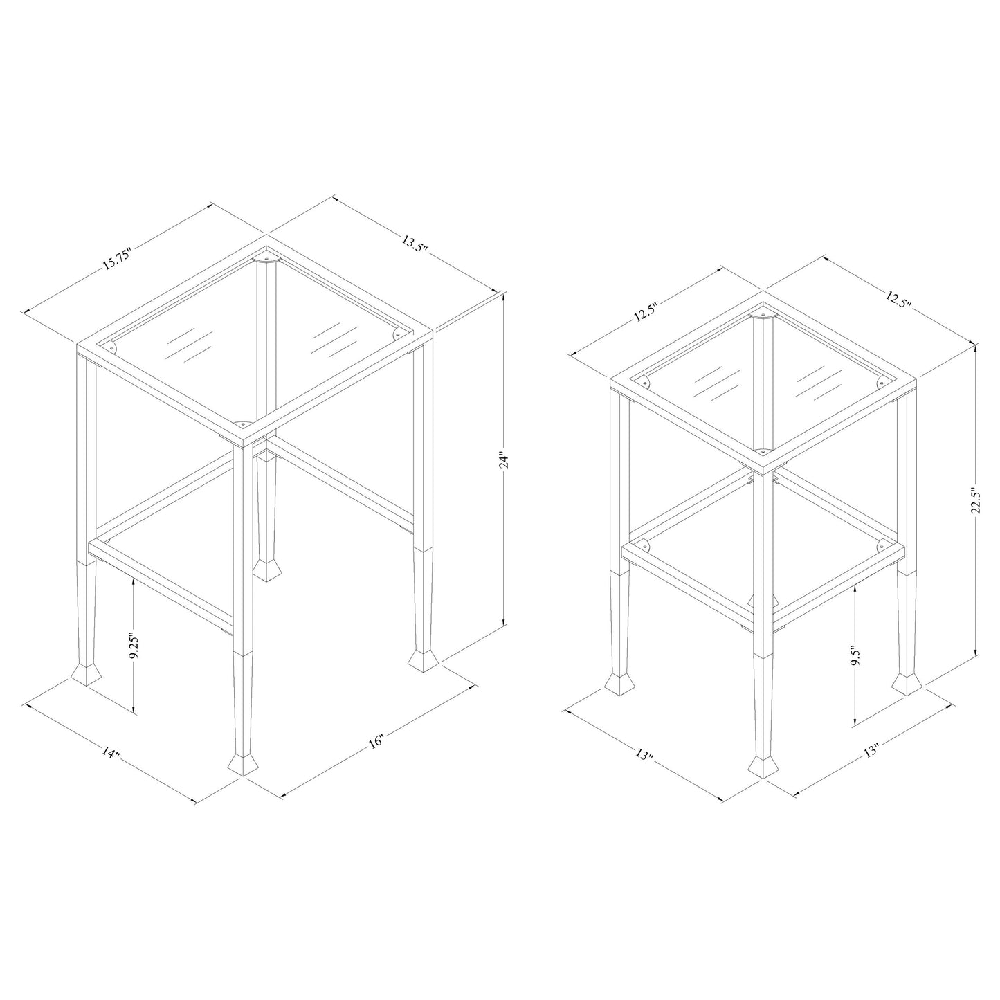 2 pc nesting table