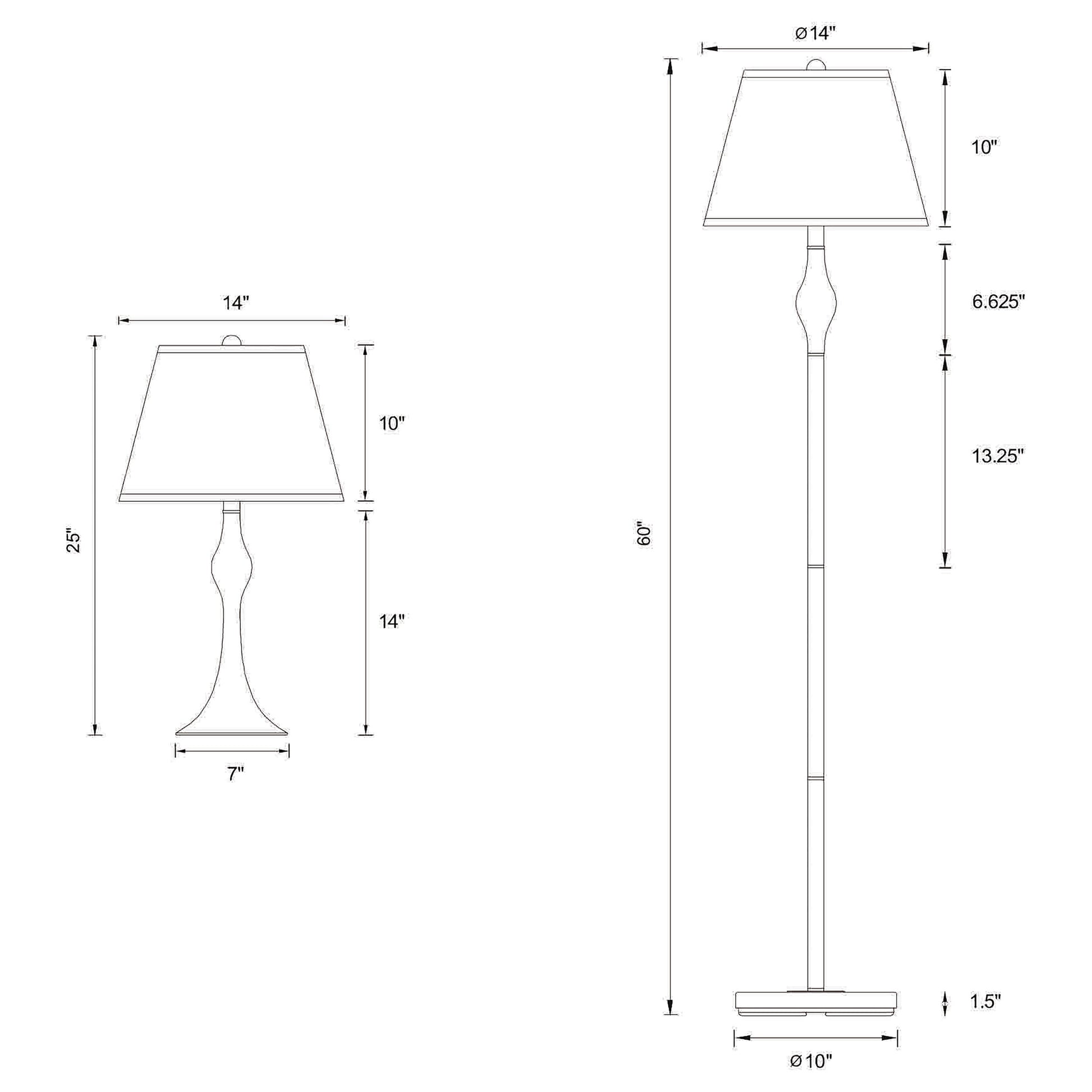 3 Pc Lamp Set