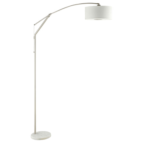 Broxton 81-inch Drum Shade Arc Adjustable Floor Lamp ChromeChrome