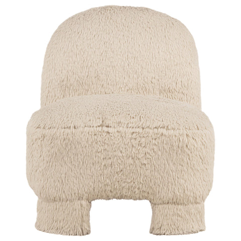 Cardova Faux Fur Accent Chair Latte