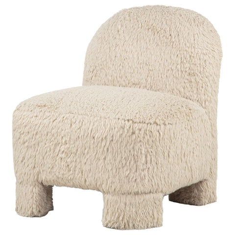 Cardova Faux Fur Accent Chair Latte