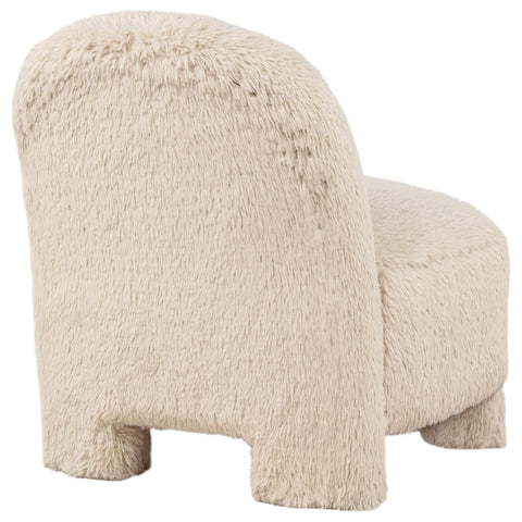 Cardova Faux Fur Accent Chair Latte