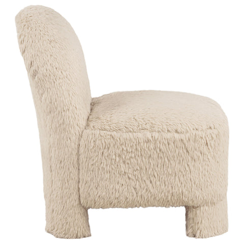 Cardova Faux Fur Accent Chair Latte