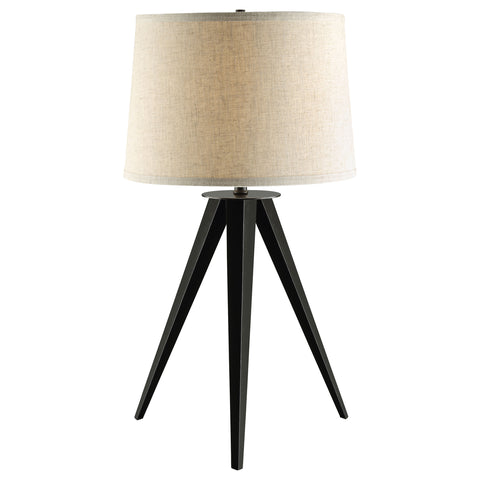 Lana 29-inch Empire Shade Tripod Beside Table Lamp BlackBlack