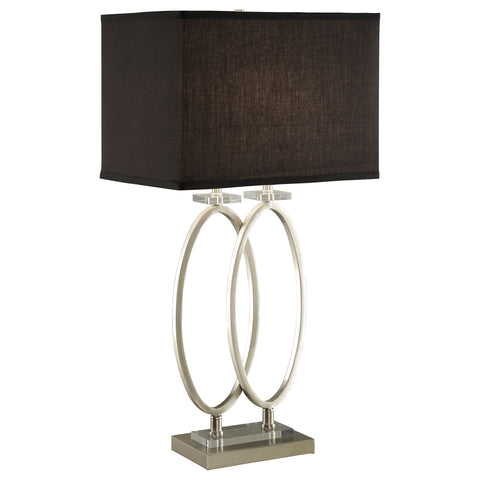Sharon 29-inch Rectangular Shade Table Lamp Brush NickelBrushed Nickel