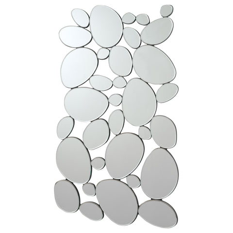Emberlyn 29 x 51 Inch Pebble Themed Wall Mirror SilverMirror