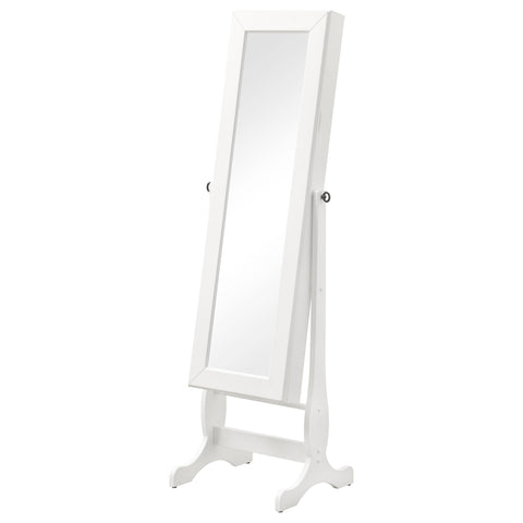 Wanda Cheval Mirror with Jewelry Storage WhiteWhite