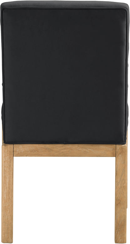 Casablanca Black Velvet Dining Chair