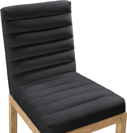 Casablanca Black Velvet Dining Chair