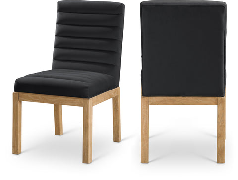 Celine Black Velvet Upholstered Dining Chair, 1 Piece
