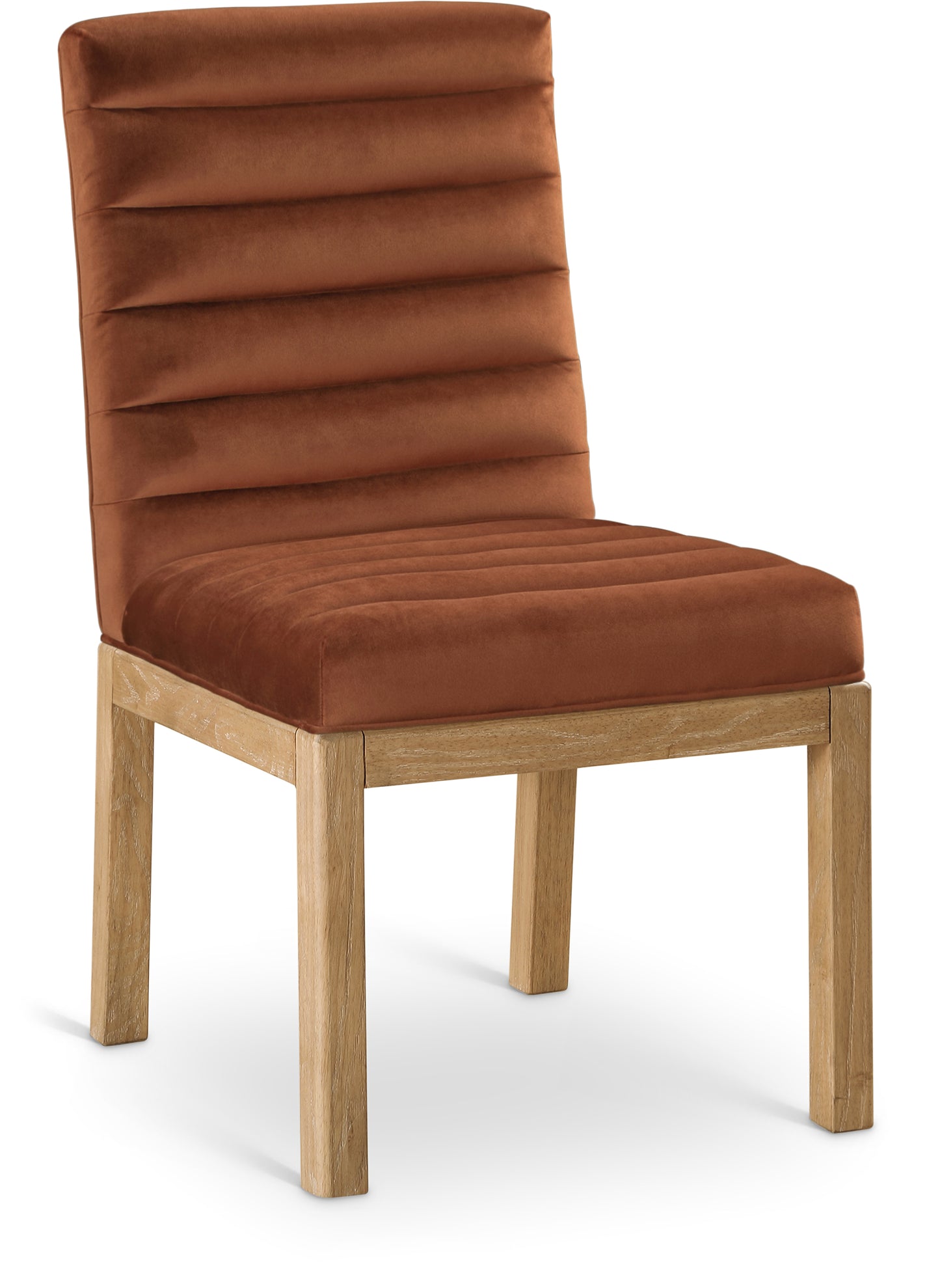 casablanca cognac velvet dining chair