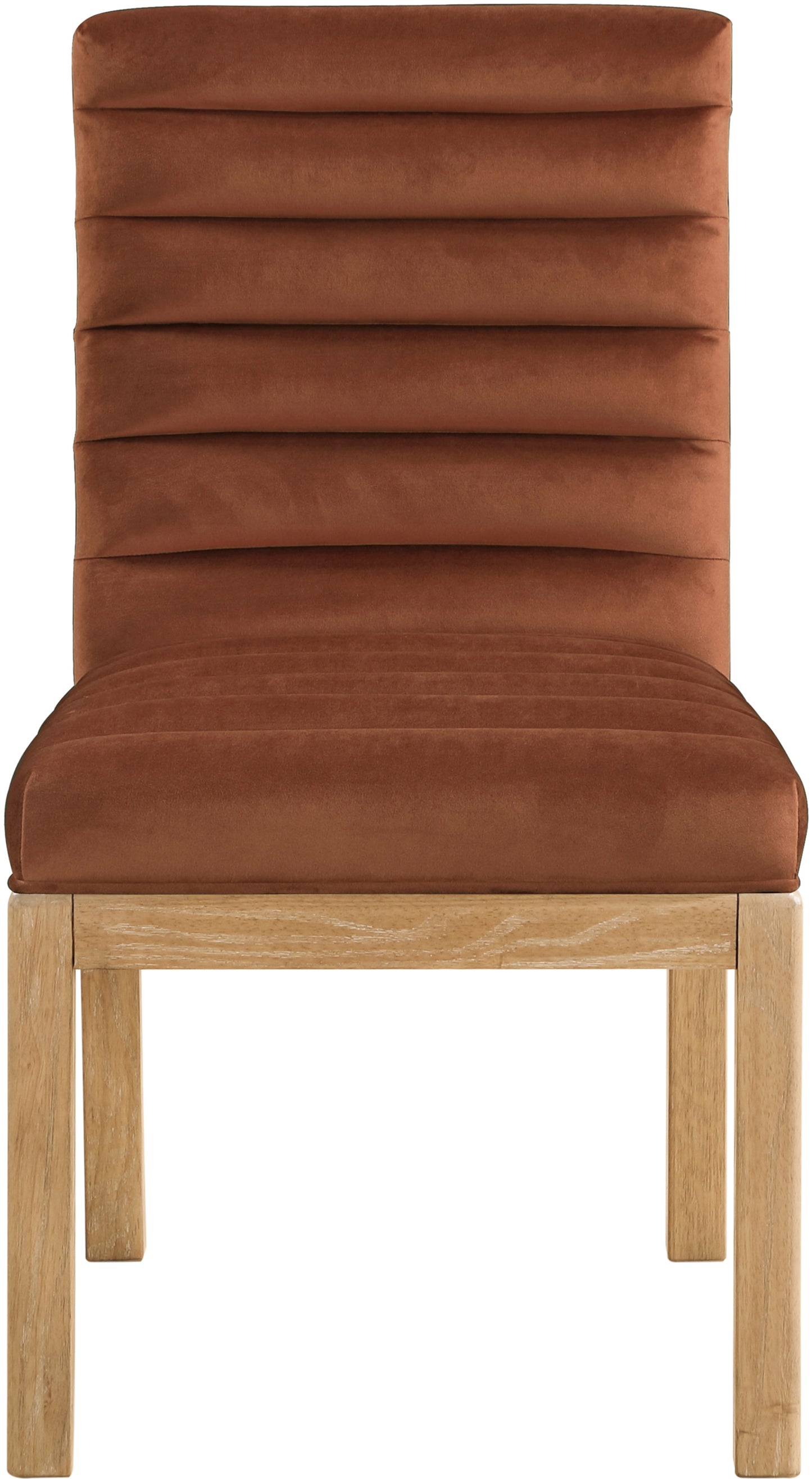 casablanca cognac velvet dining chair