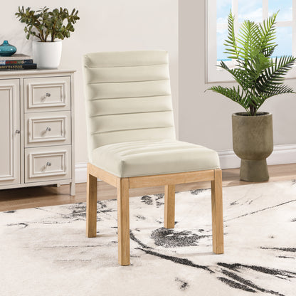 Casablanca Cream Velvet Dining Chair