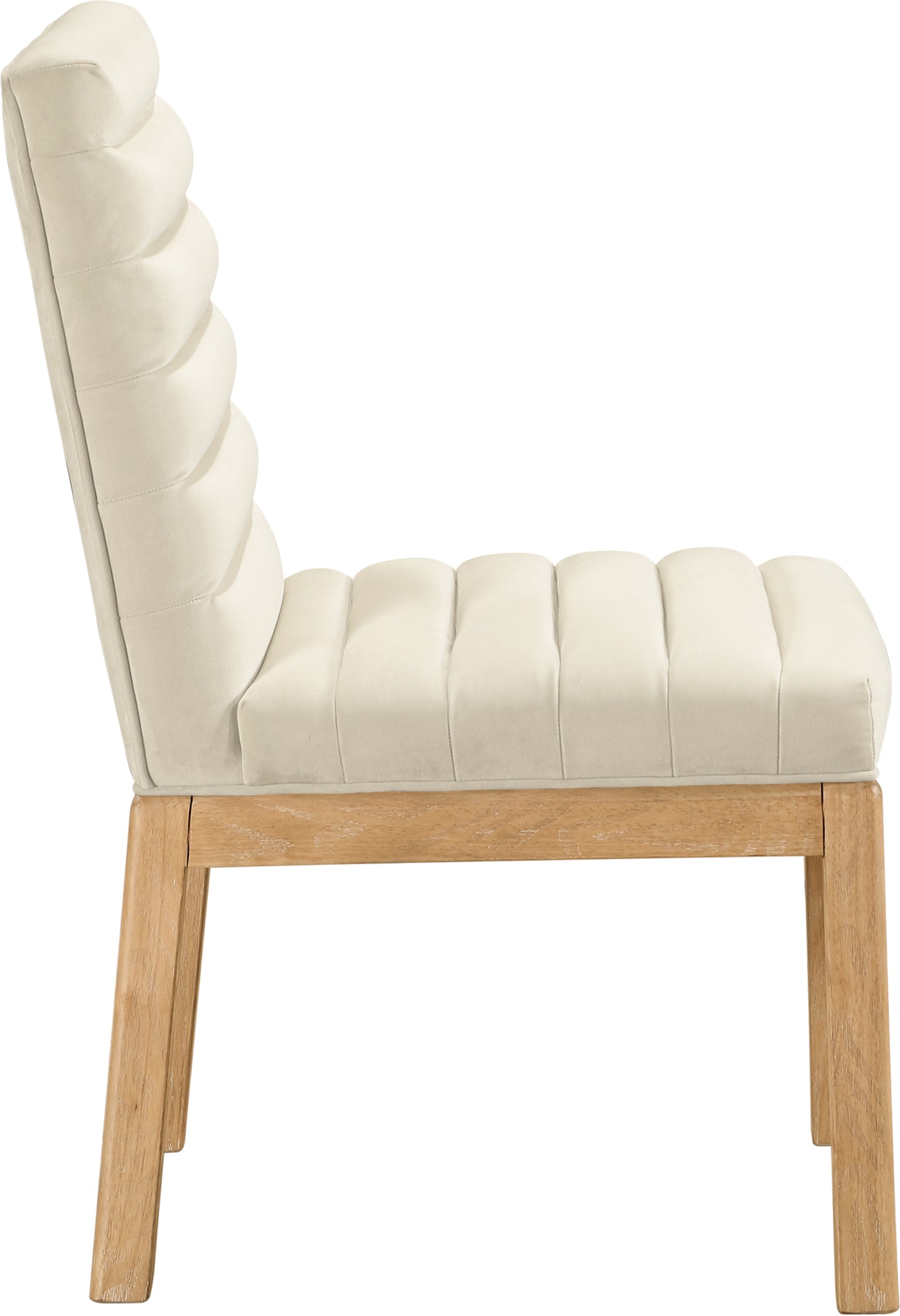 casablanca cream velvet dining chair