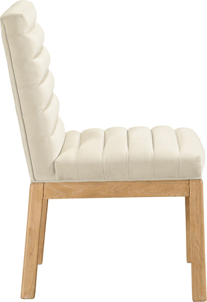 Casablanca Cream Velvet Dining Chair