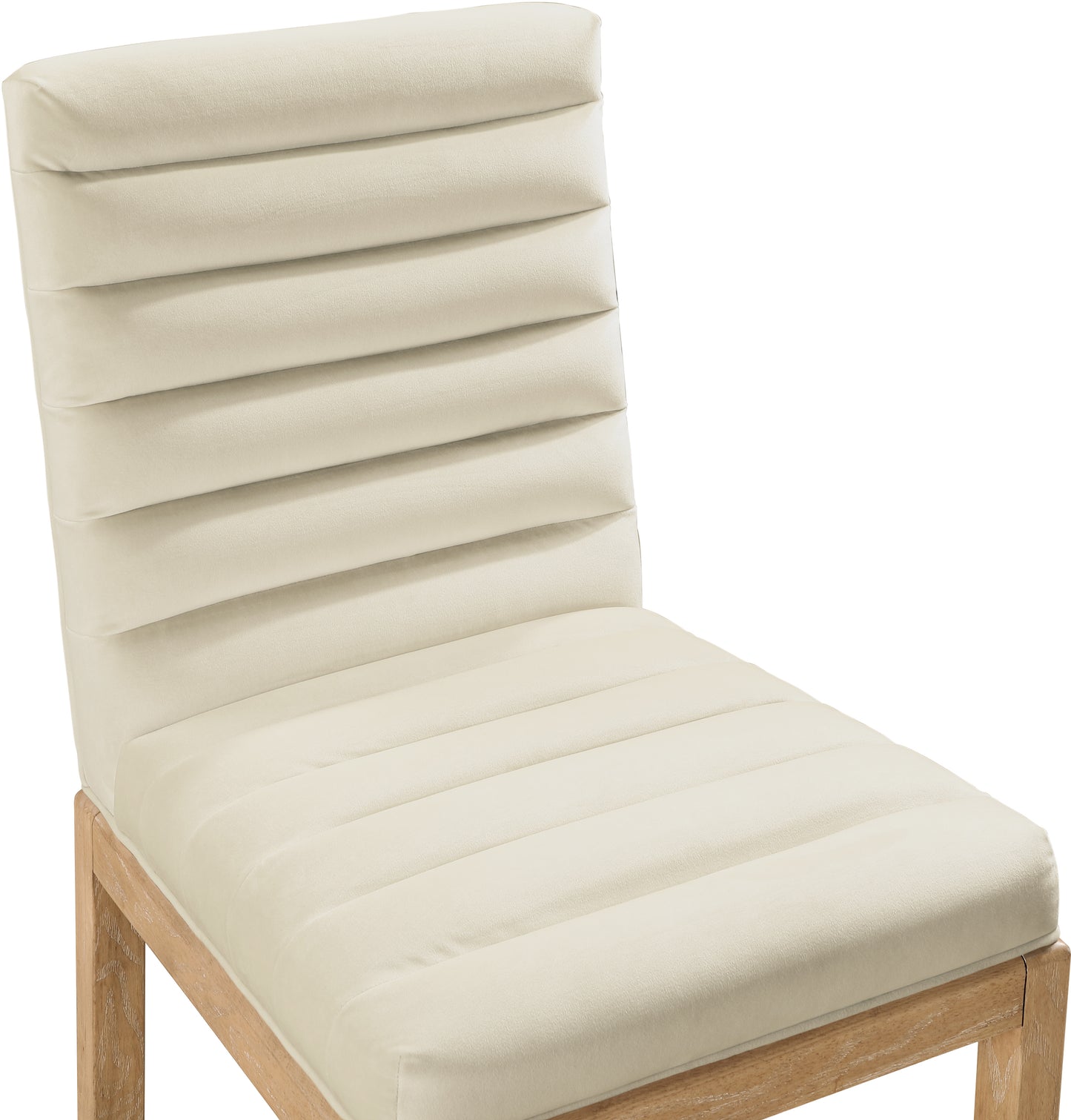 casablanca cream velvet dining chair