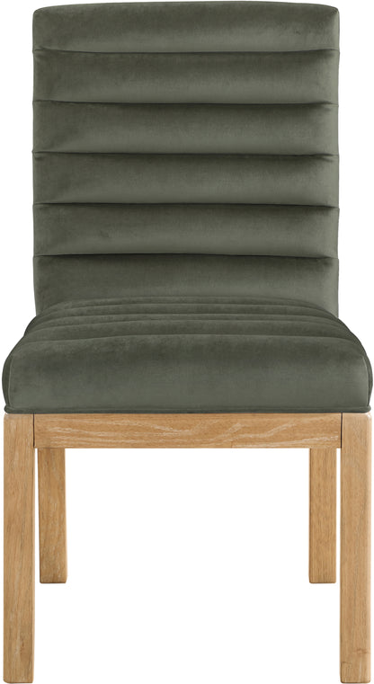 Casablanca Green Velvet Dining Chair