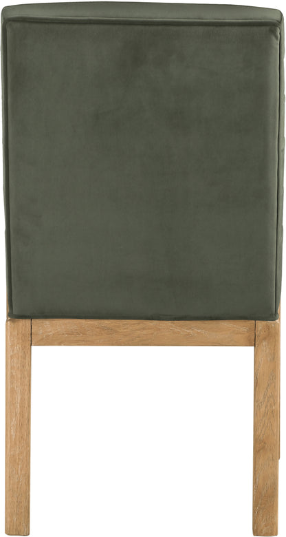 Casablanca Green Velvet Dining Chair