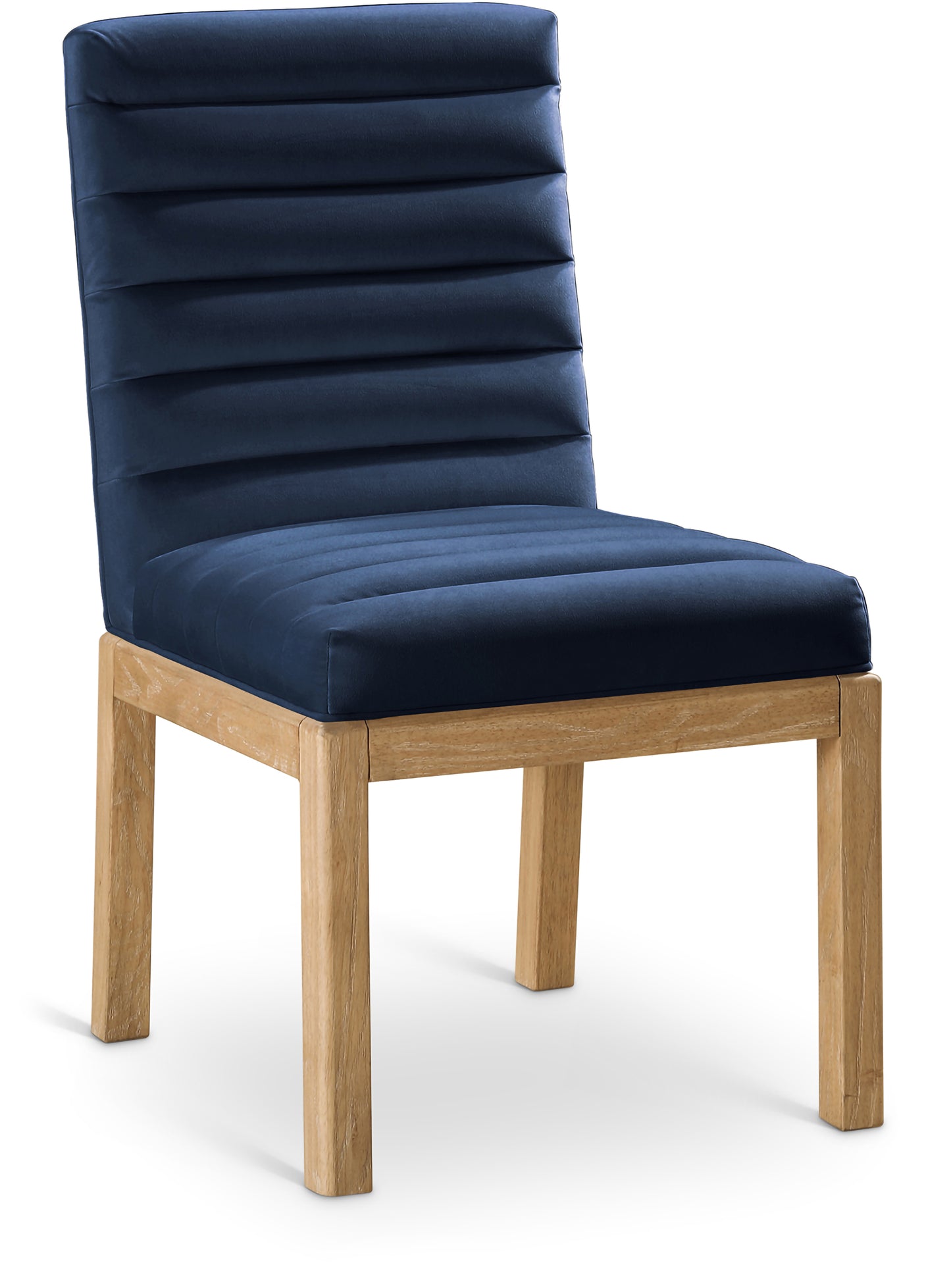 casablanca navy velvet dining chair