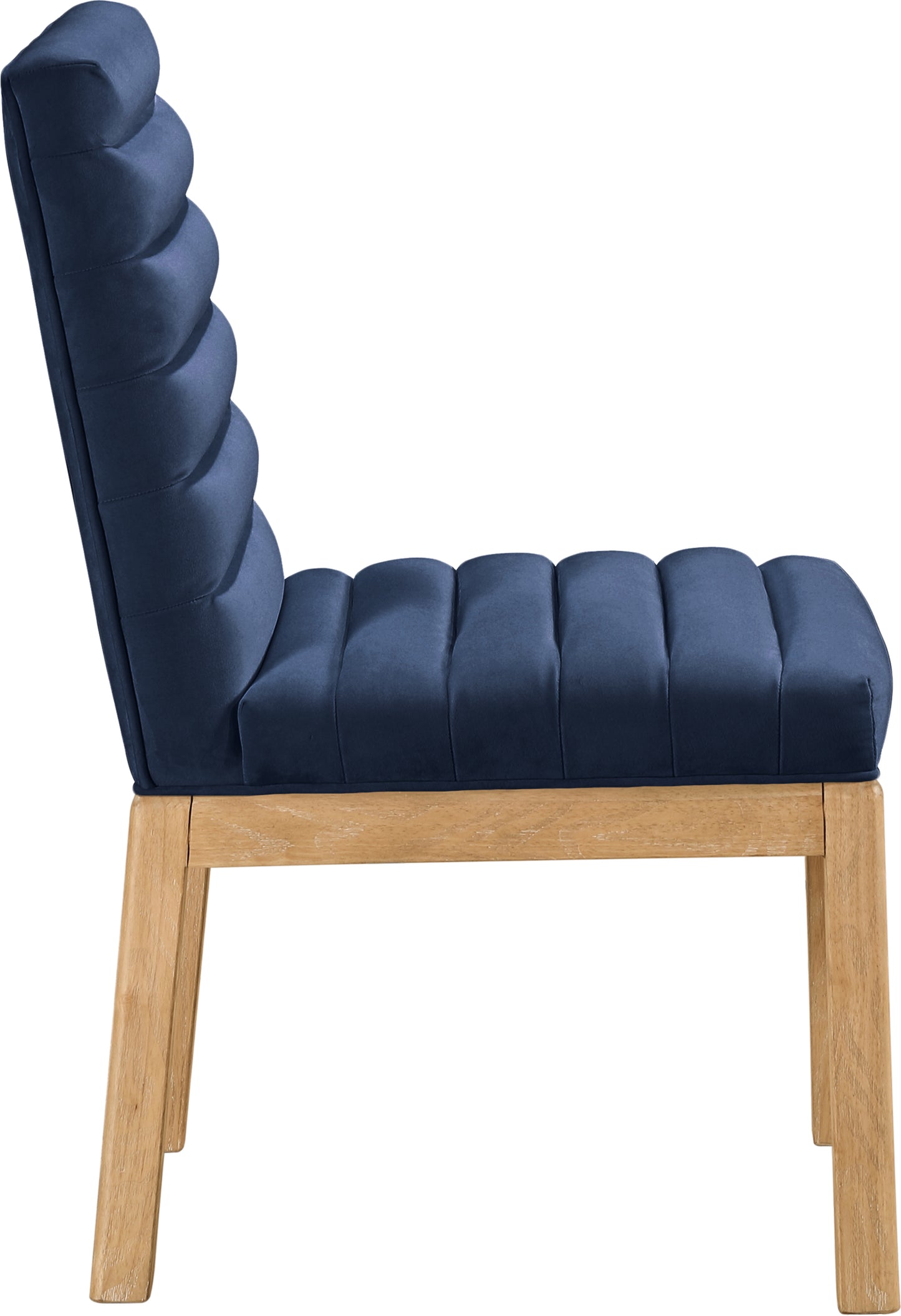 casablanca navy velvet dining chair