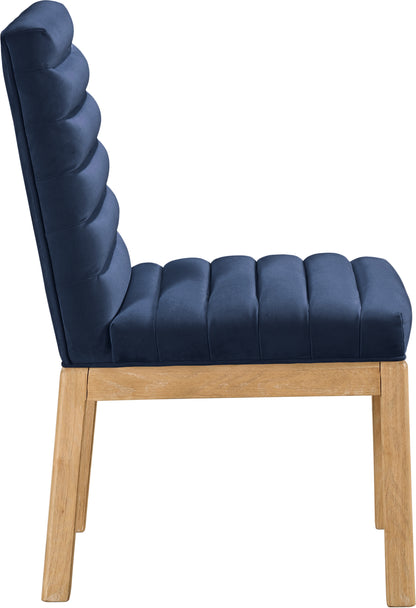 Casablanca Navy Velvet Dining Chair