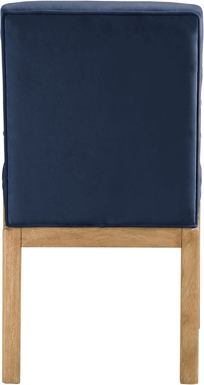 Casablanca Navy Velvet Dining Chair