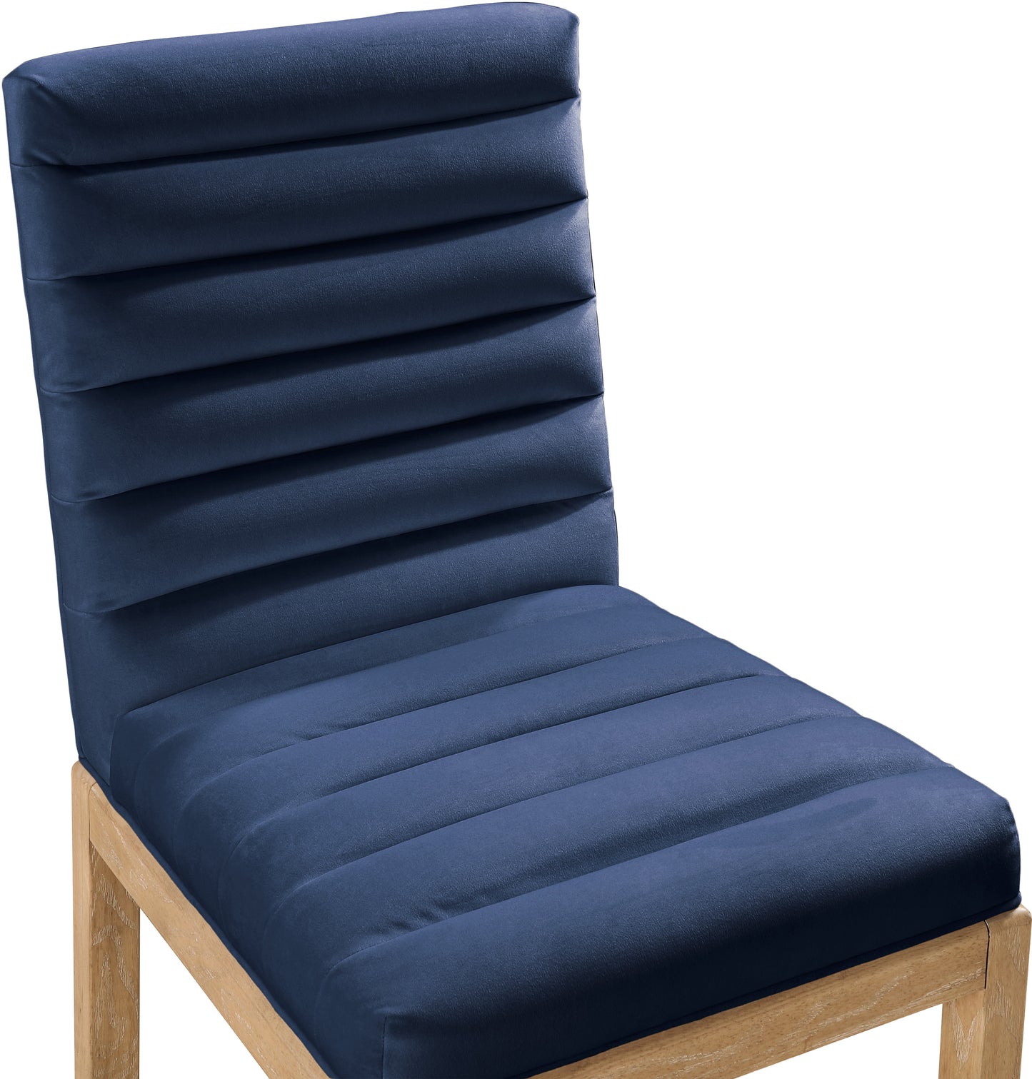 casablanca navy velvet dining chair