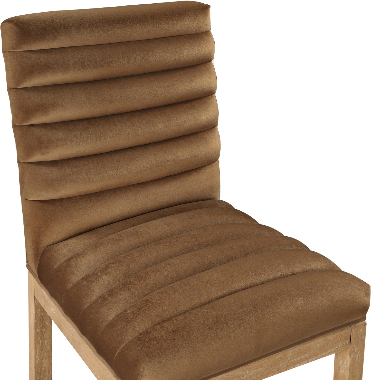 casablanca saddle velvet dining chair