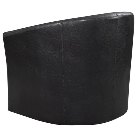 Rex Upholstered Barrel Back Swivel Chair Dark BrownDark Brown