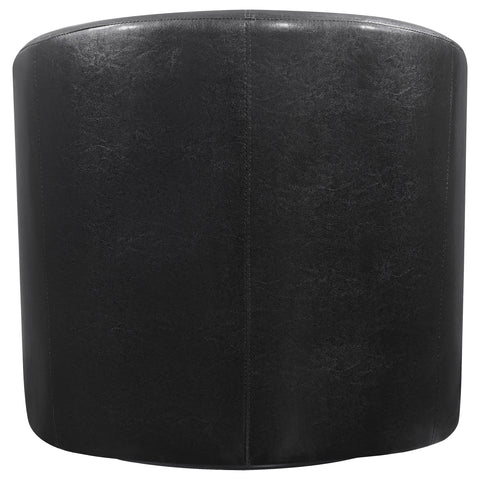 Rex Upholstered Barrel Back Swivel Chair Dark BrownDark Brown