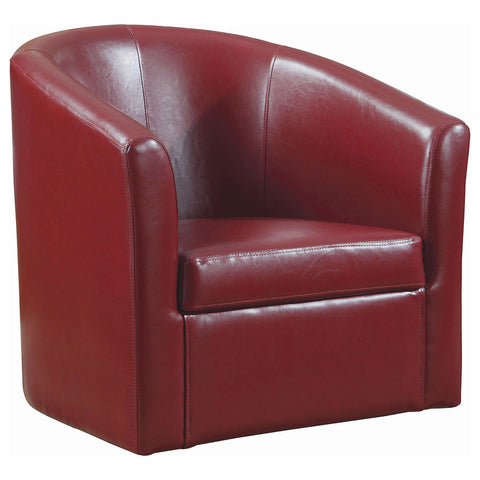 Rex Upholstered Barrel Back Swivel Chair RedRed