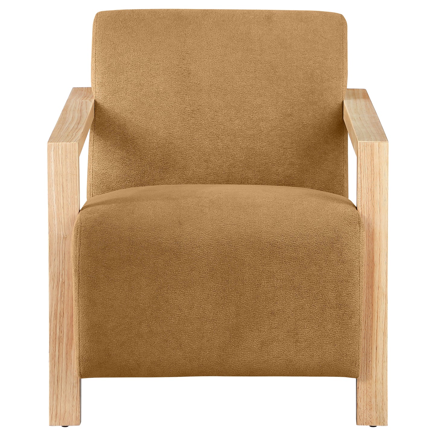hertford upholstered accent arm chair with wood arms honeyhoney