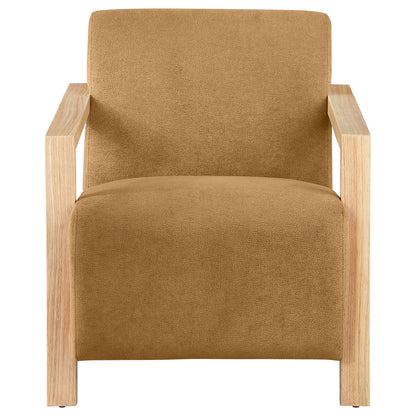 Hertford Upholstered Accent Arm Chair with Wood Arms HoneyHoney
