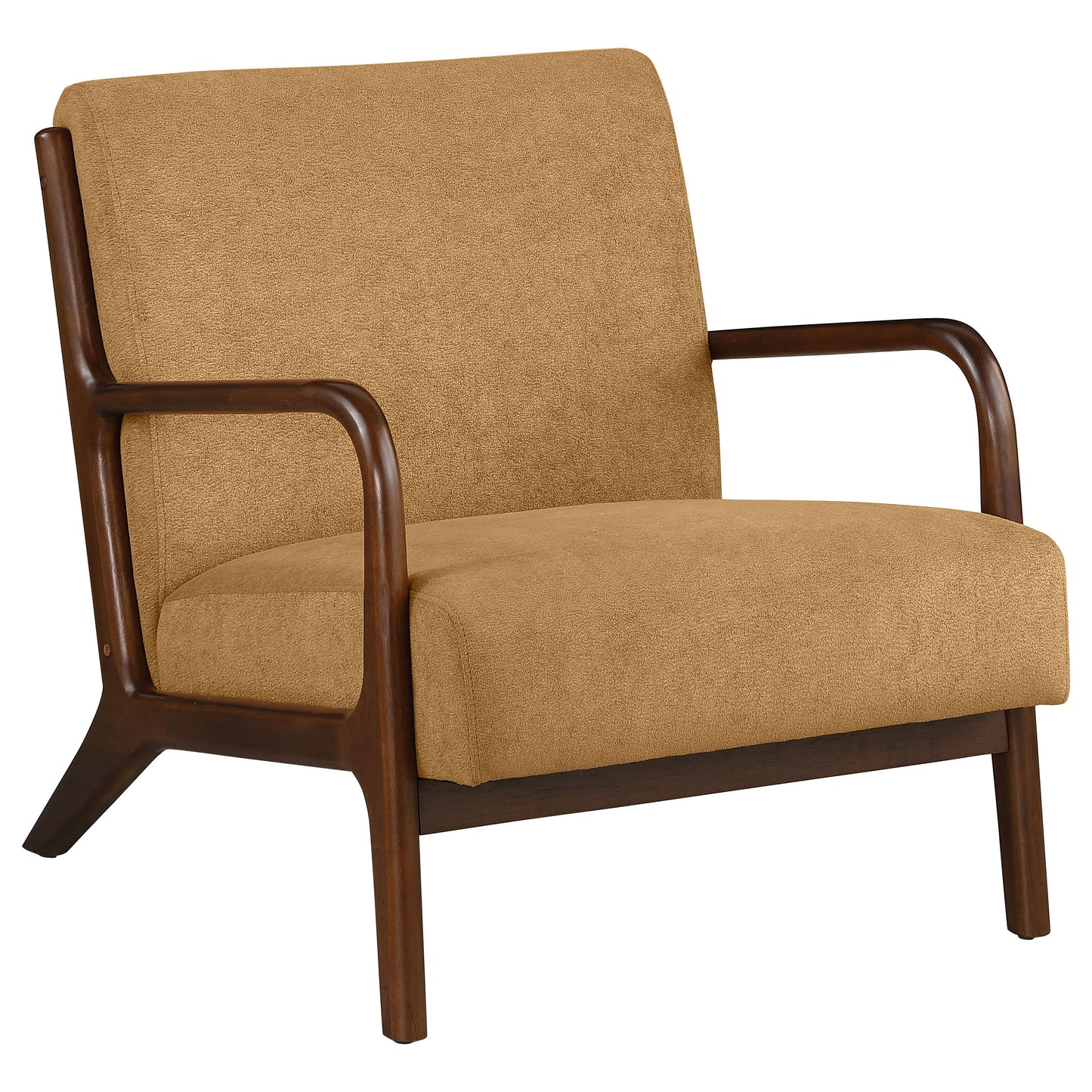 jalen upholstered wood frame accent chair honeyhoney