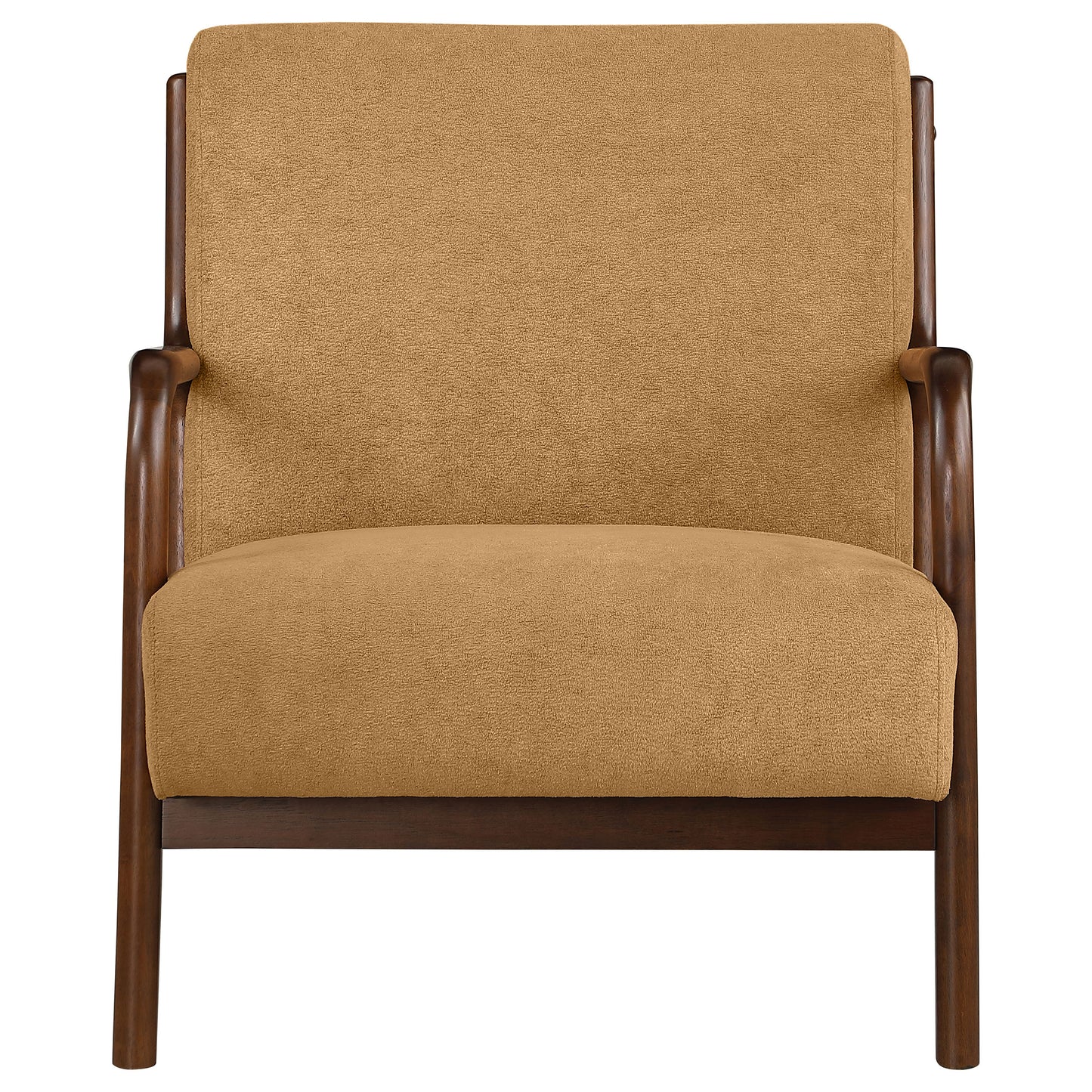 jalen upholstered wood frame accent chair honeyhoney