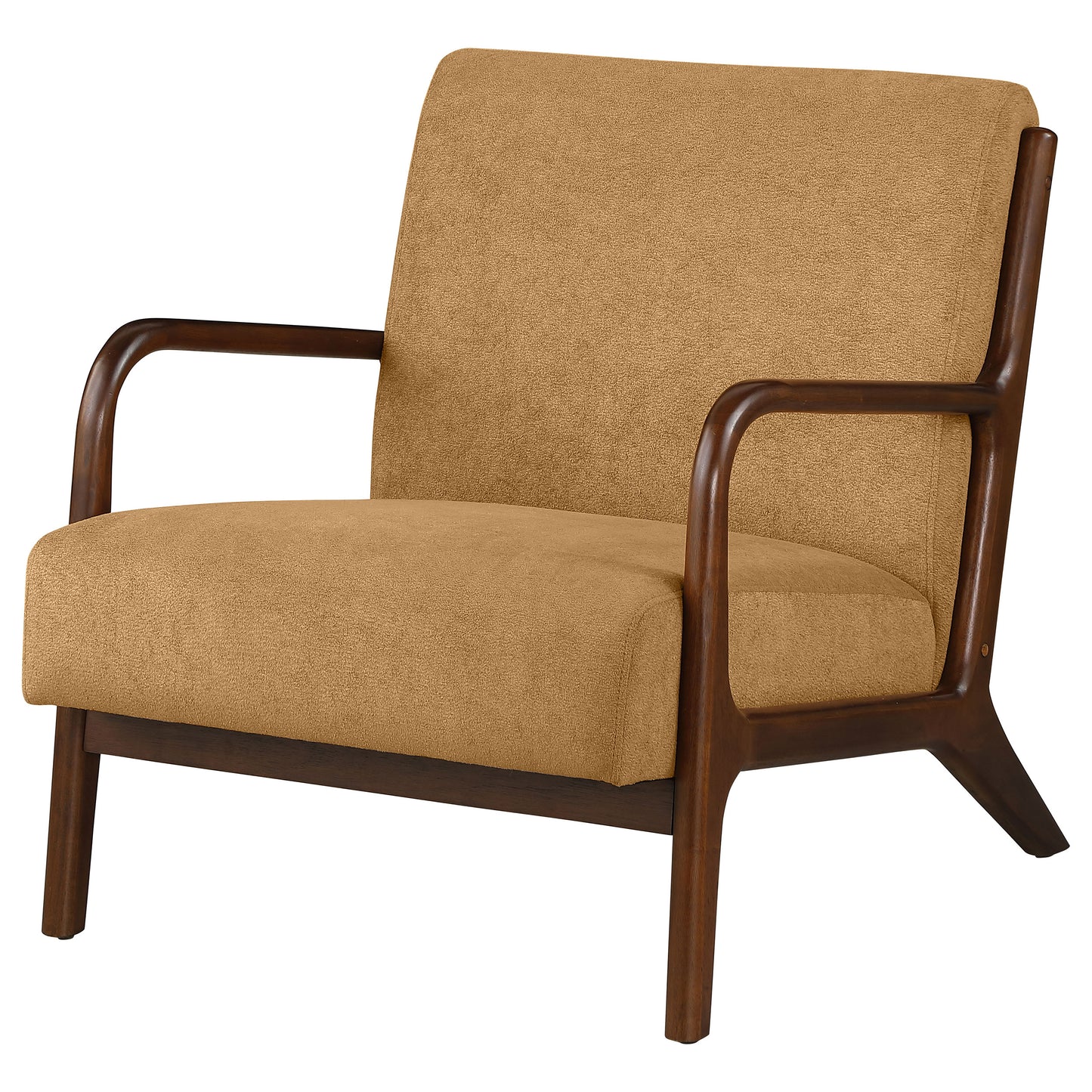 jalen upholstered wood frame accent chair honeyhoney