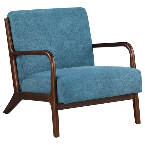 Jalen Upholstered Wood Frame Accent Chair Peacock BluePeacock Blue