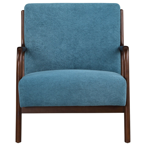Jalen Upholstered Wood Frame Accent Chair Peacock BluePeacock Blue