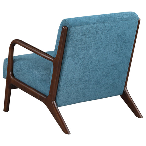 Jalen Upholstered Wood Frame Accent Chair Peacock BluePeacock Blue